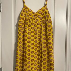 Yellow Floral Spaghetti Strap Dress